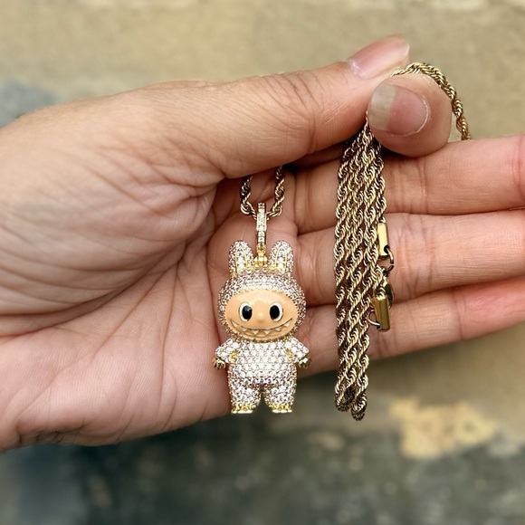 Gold chain Labubu Necklace Pendant 24” - Picture 5 of 10